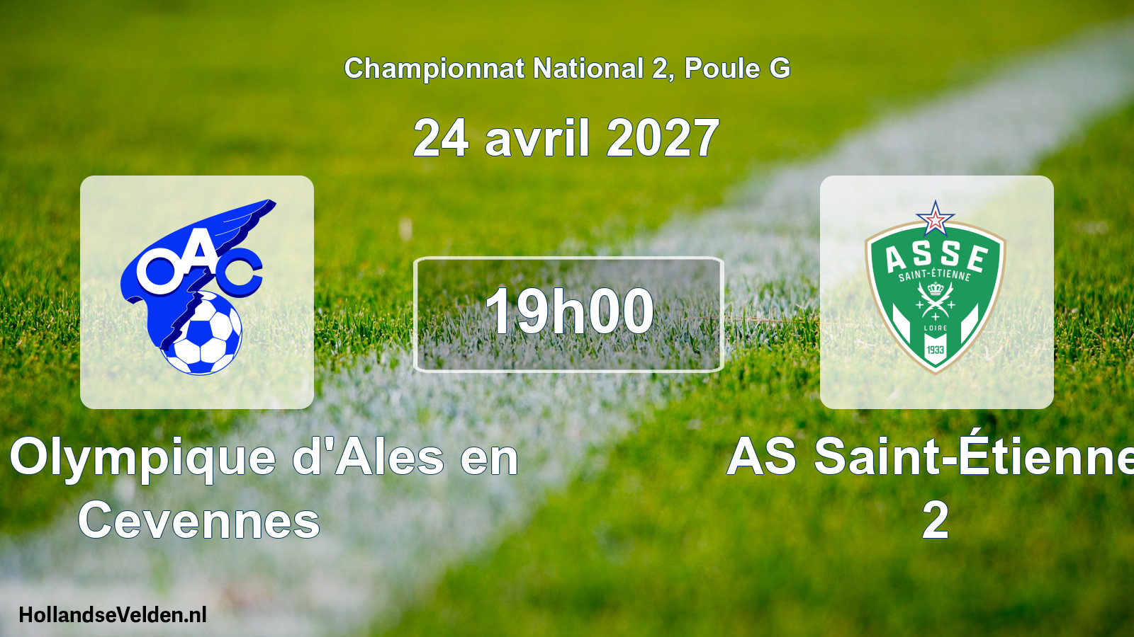 Scheduled Match: OAC Olympique d'Ales en Cevennes - AS Saint-Étienne 2 (24 April 2027)