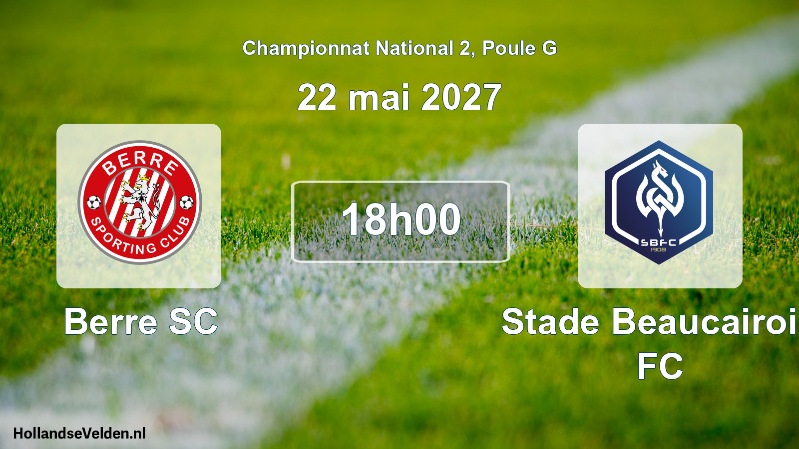 Match programmé: Berre SC - Stade Beaucairois FC (22 mai 2027)