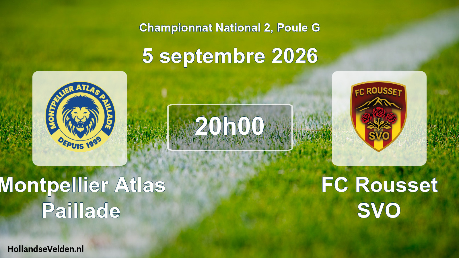 Scheduled Match: Montpellier Atlas Paillade - FC Rousset SVO (5 September 2026)