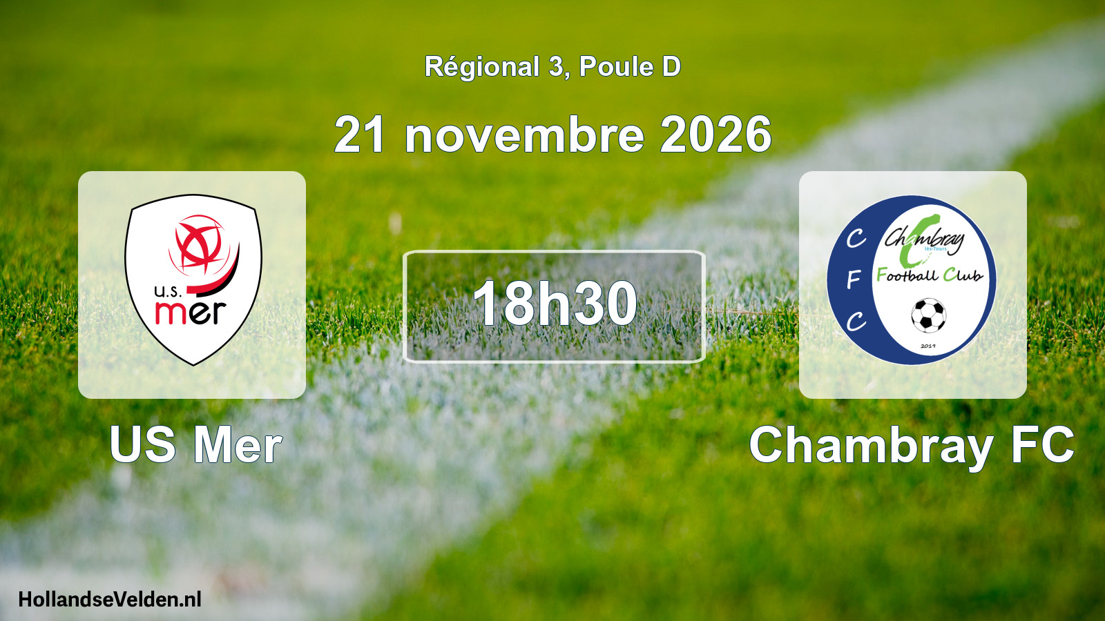 Geplande wedstrijd: US Mer - Chambray FC (21 november 2026)