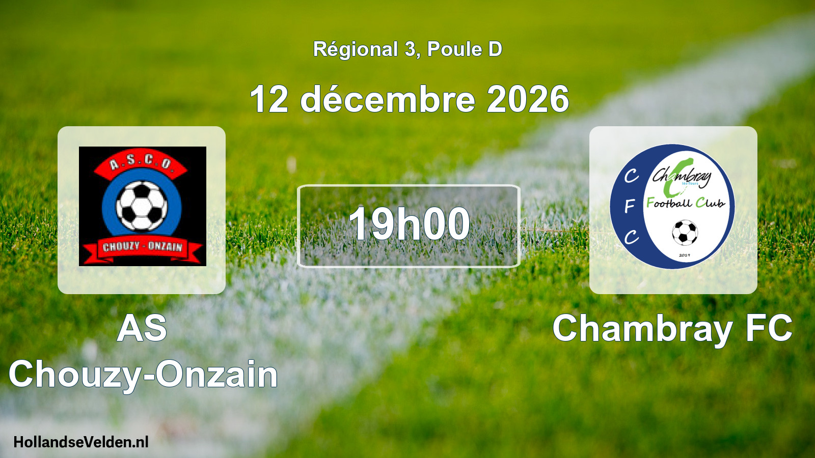 Match programmé: AS Chouzy-Onzain - Chambray FC (12 décembre 2026)