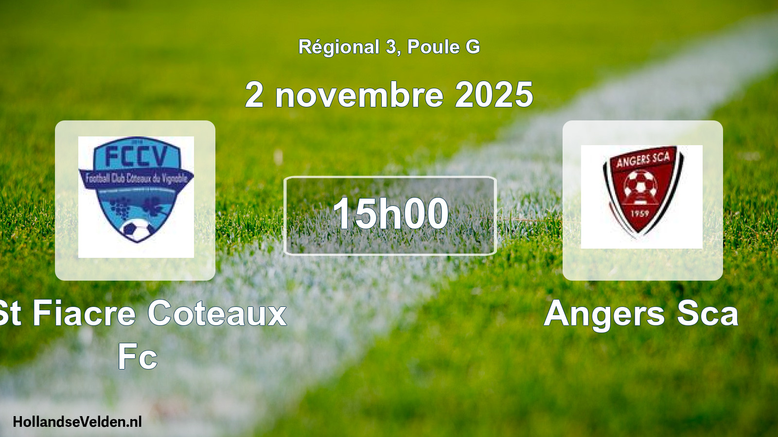 Geplande wedstrijd: St Fiacre Coteaux Fc - Angers Sca (2 november 2025)