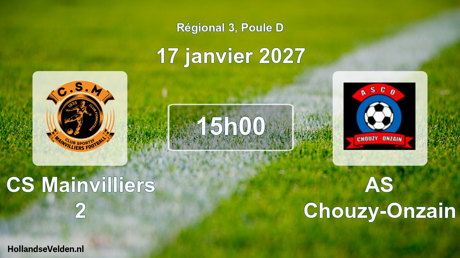 Match programmé: CS Mainvilliers 2 - AS Chouzy-Onzain (17 janvier 2027)
