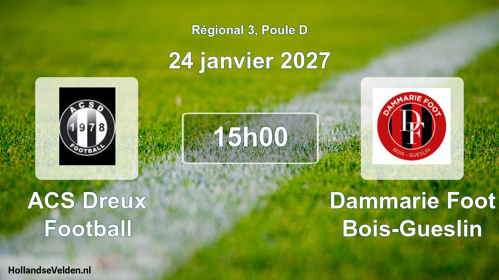 Scheduled Match: ACS Dreux Football - Dammarie Foot Bois-Gueslin (24 January 2027)