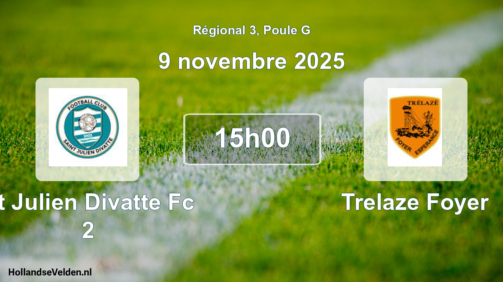 Scheduled Match: St Julien Divatte Fc 2 - Trelaze Foyer (9 November 2025)