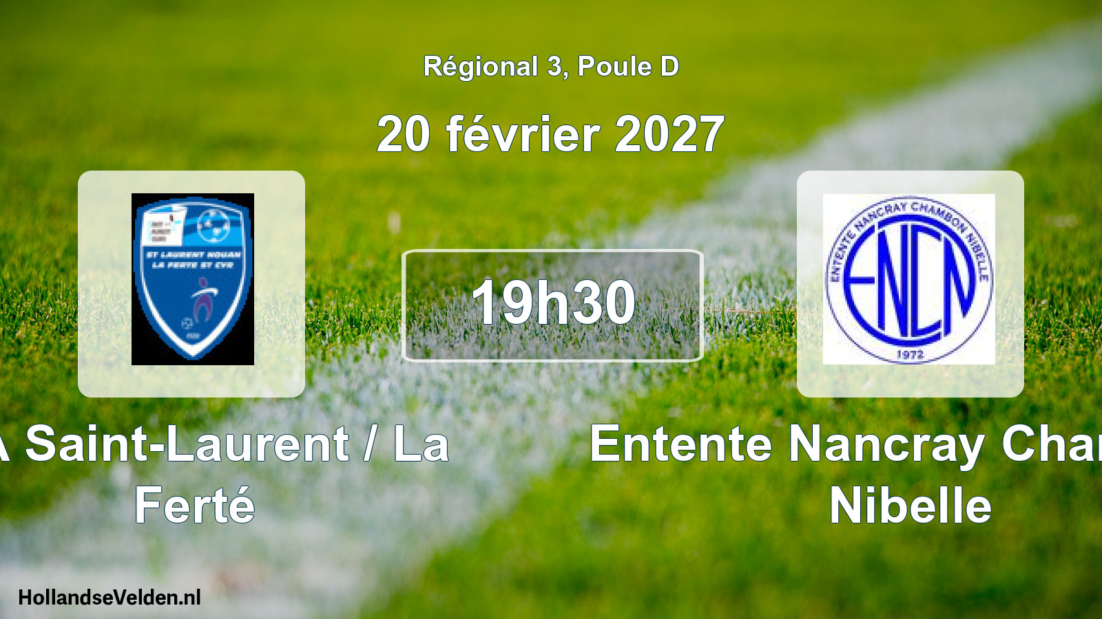 Match programmé: CA Saint-Laurent / La Ferté - Entente Nancray Chambon Nibelle (20 février 2027)