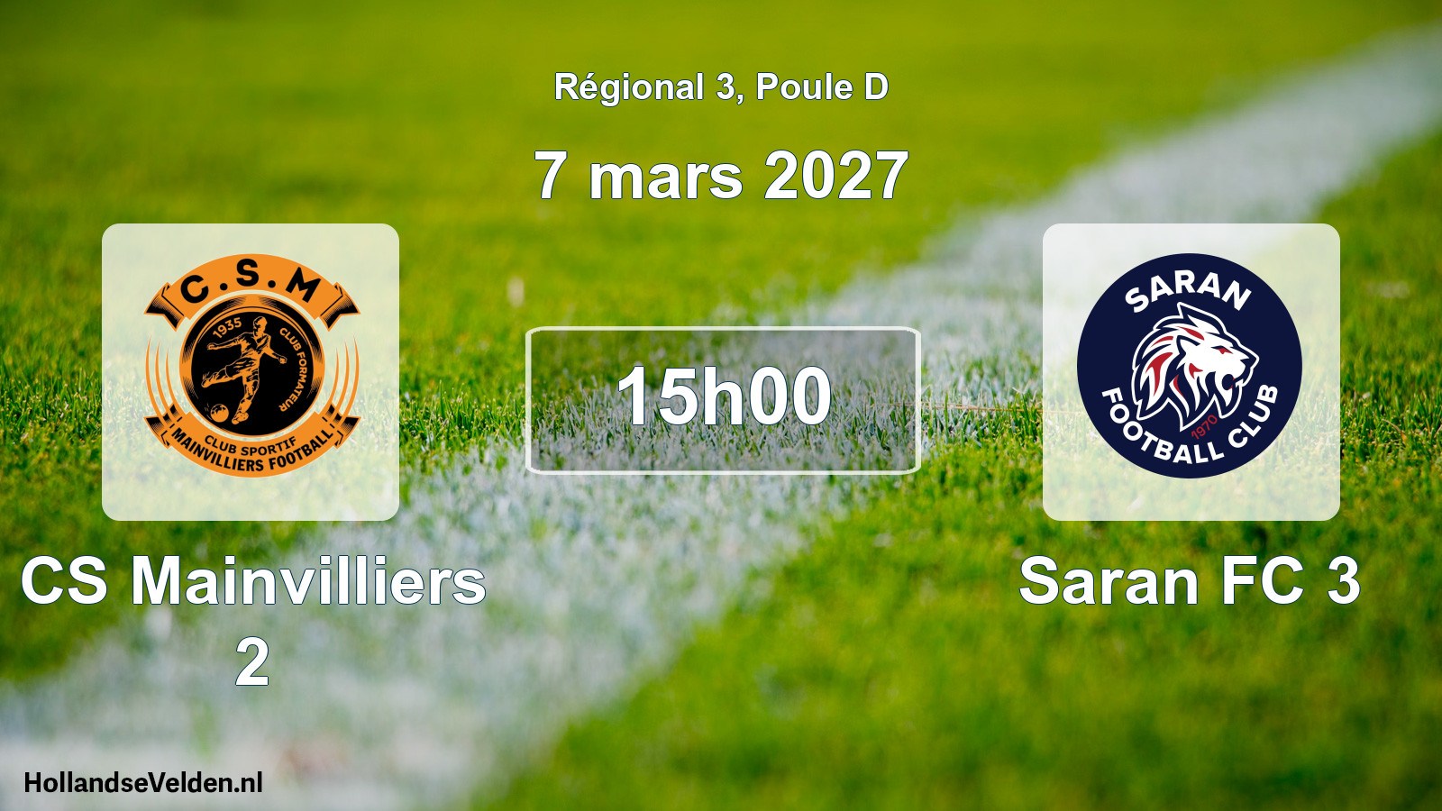 Scheduled Match: CS Mainvilliers 2 - Saran FC 3 (7 March 2027)