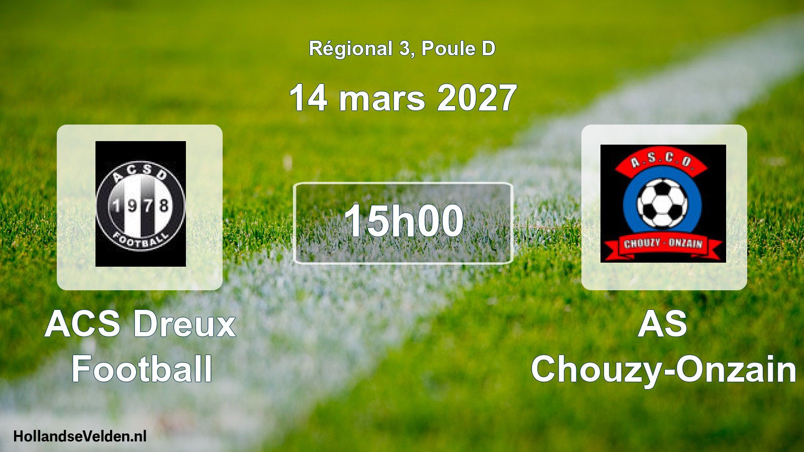 Geplande wedstrijd: ACS Dreux Football - AS Chouzy-Onzain (14 maart 2027)
