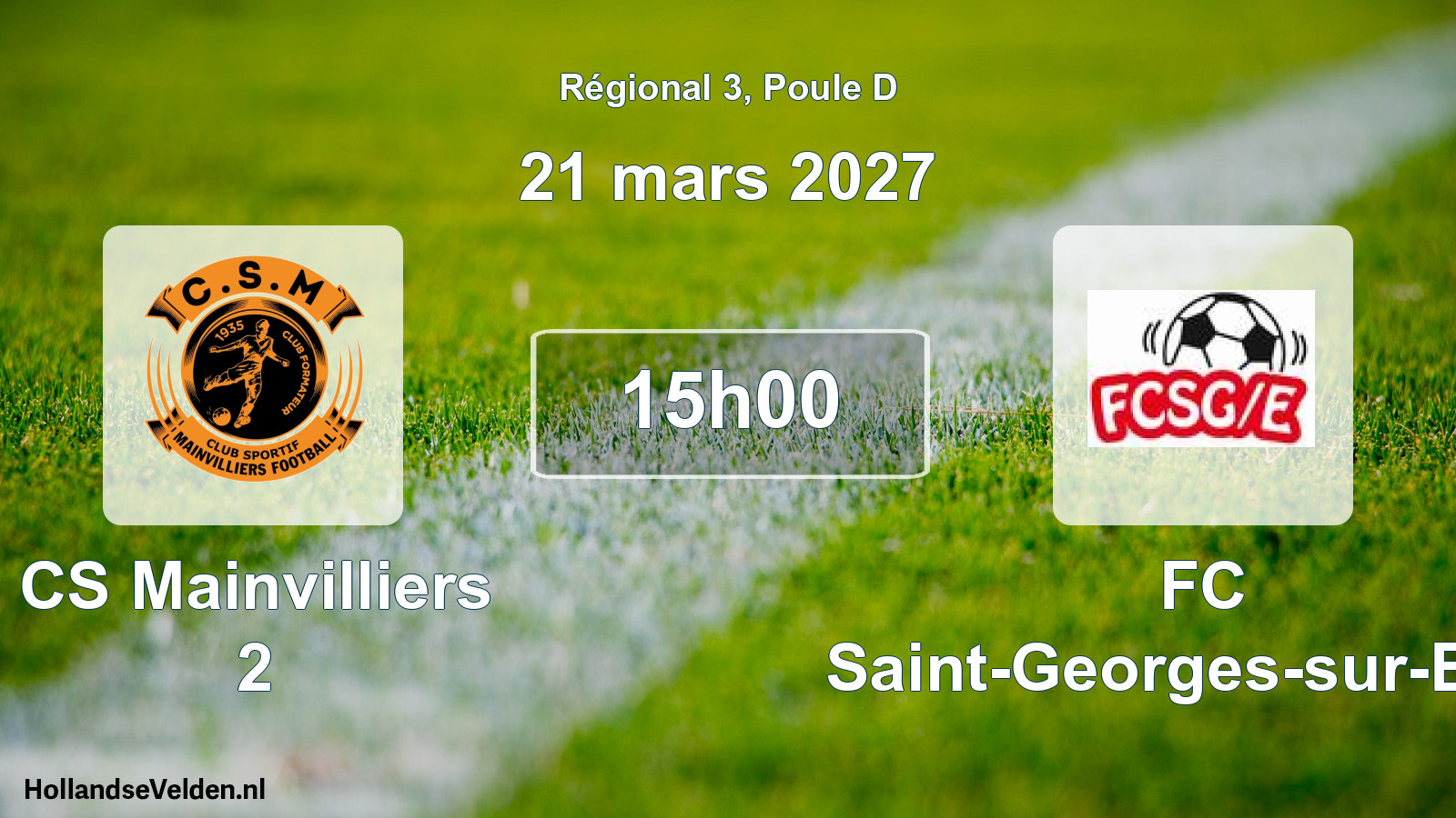 Scheduled Match: CS Mainvilliers 2 - FC Saint-Georges-sur-Eure (21 March 2027)