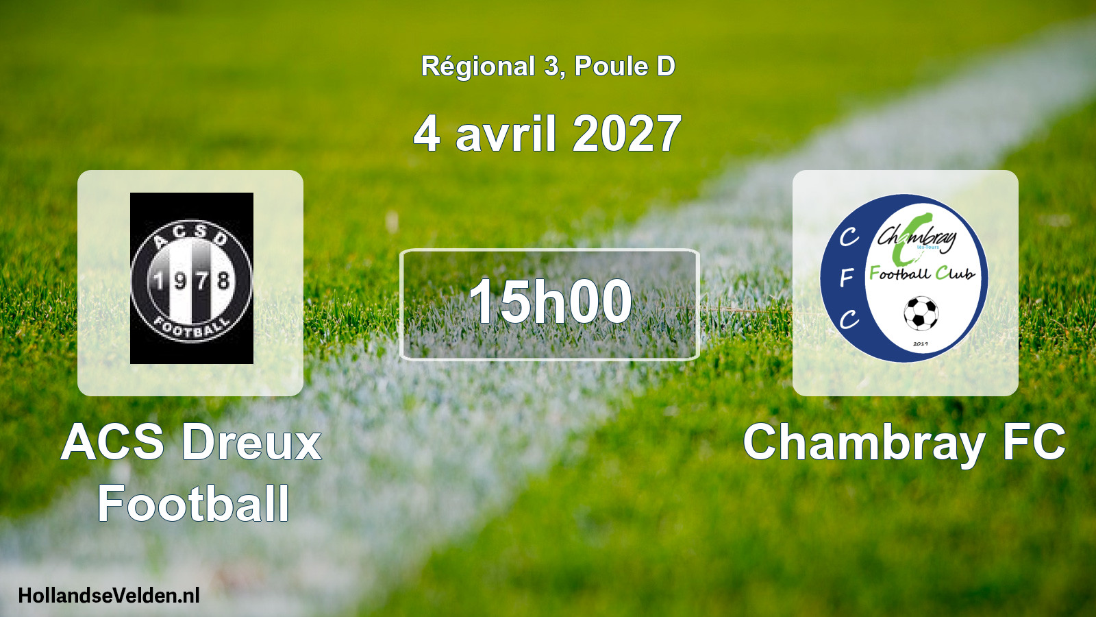 Match programmé: ACS Dreux Football - Chambray FC (4 avril 2027)
