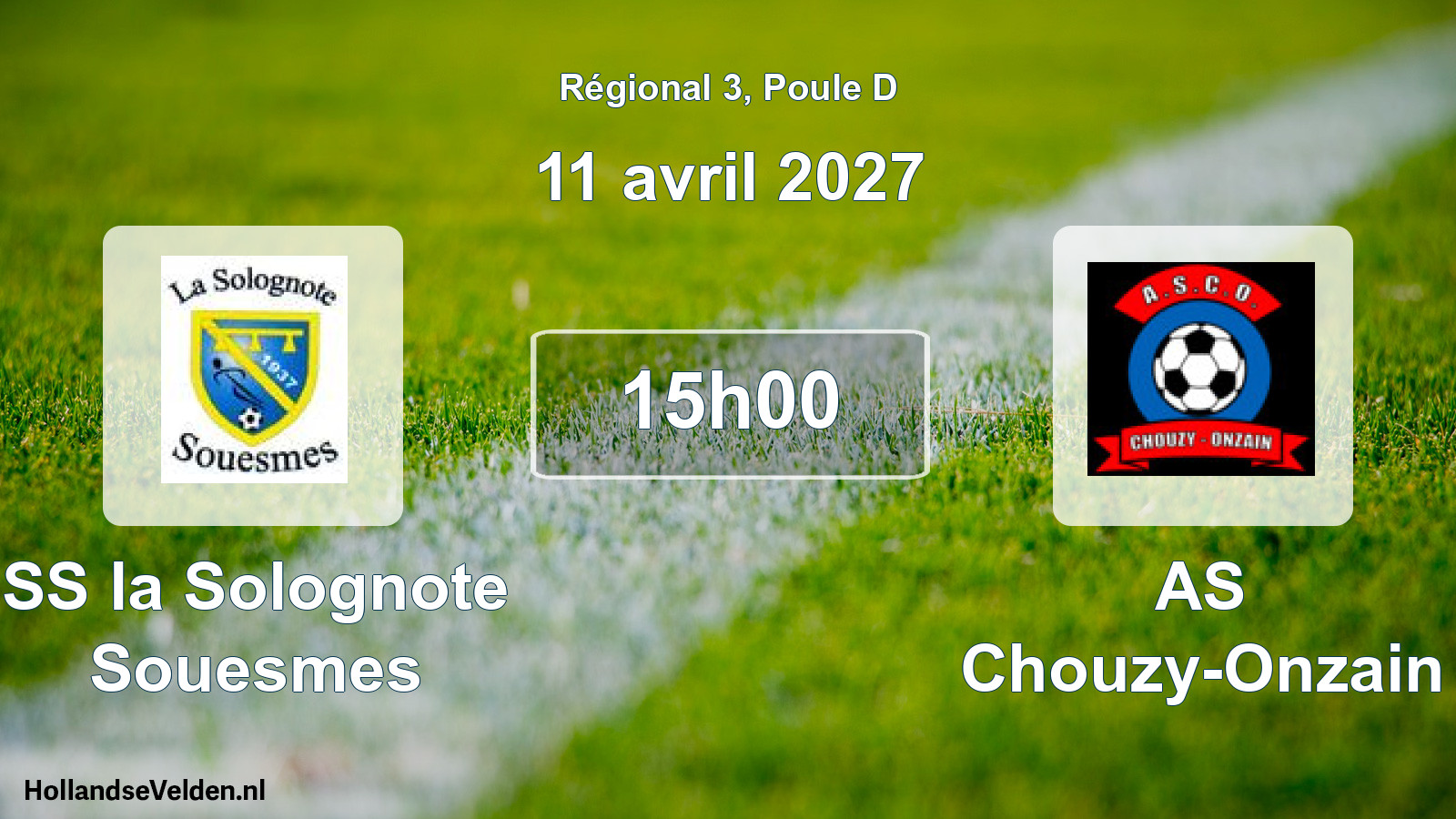 Match programmé: SS la Solognote Souesmes - AS Chouzy-Onzain (11 avril 2027)