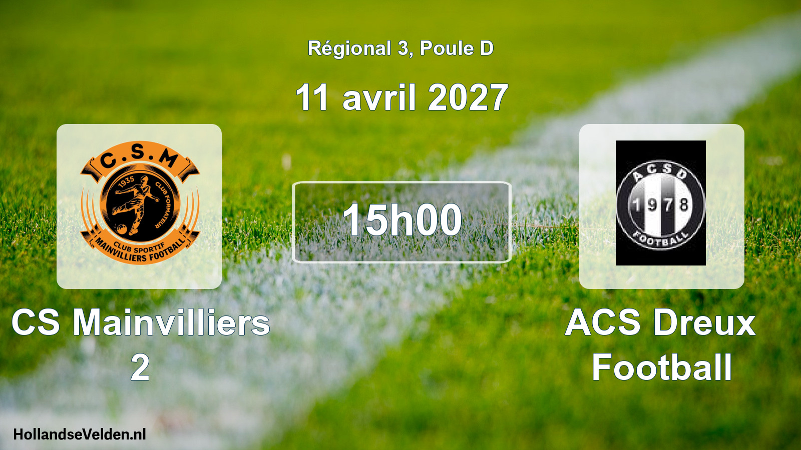 Scheduled Match: CS Mainvilliers 2 - ACS Dreux Football (11 April 2027)