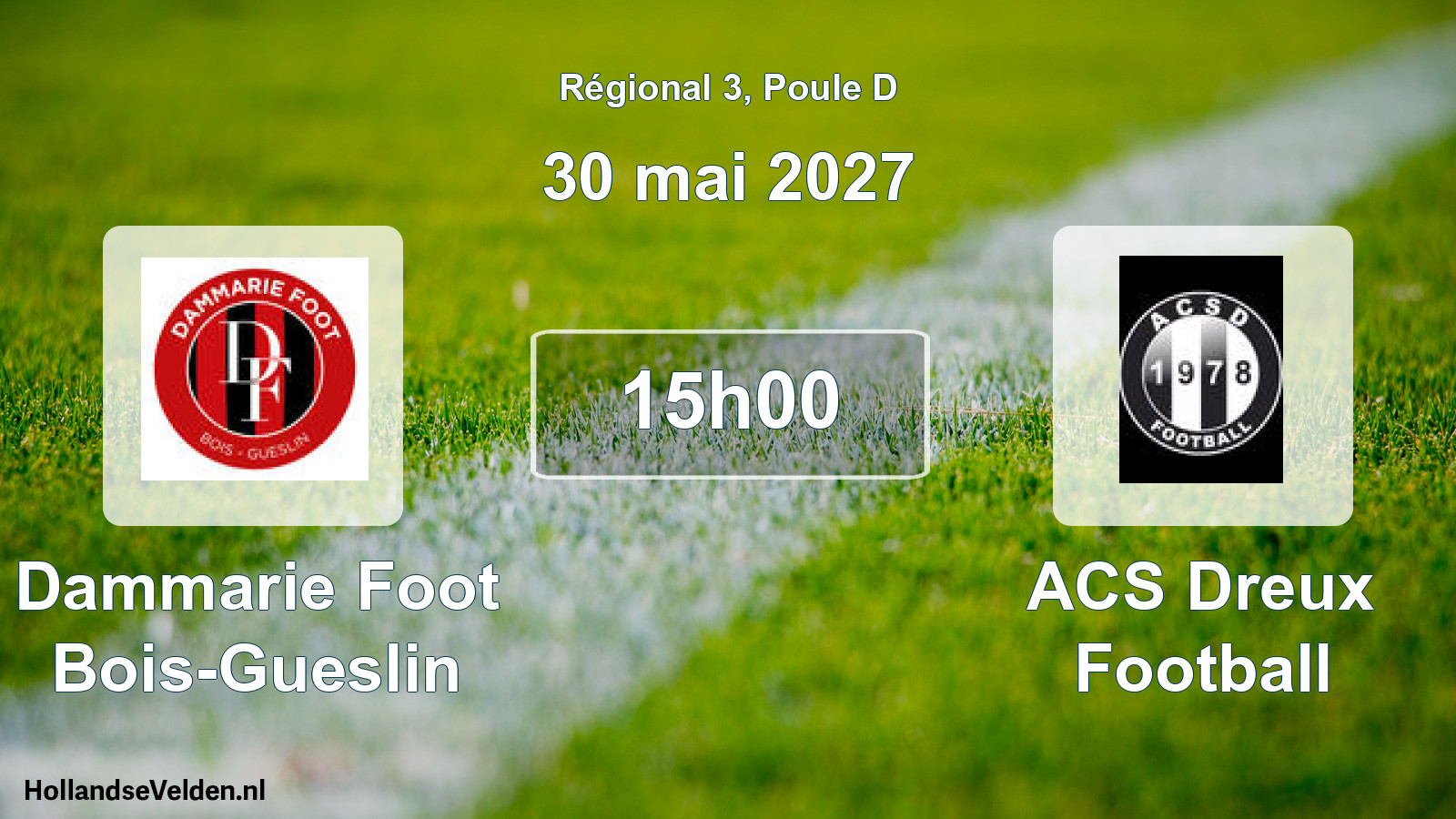 Scheduled Match: Dammarie Foot Bois-Gueslin - ACS Dreux Football (30 May 2027)