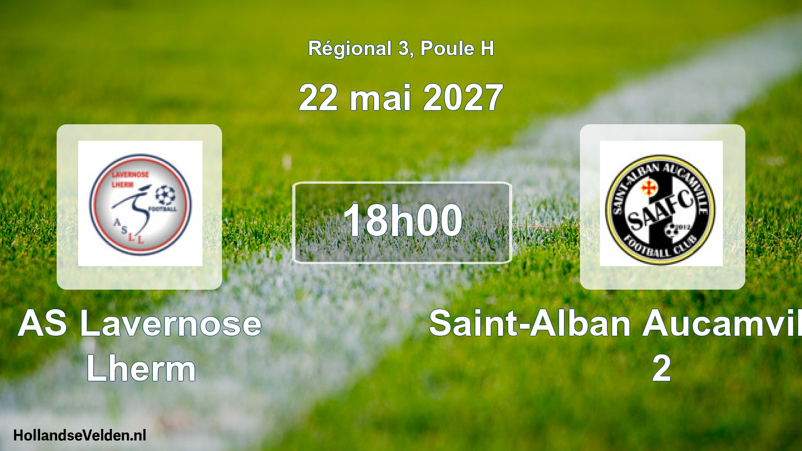 Match programmé: AS Lavernose Lherm - Saint-Alban Aucamville FC 2 (22 mai 2027)