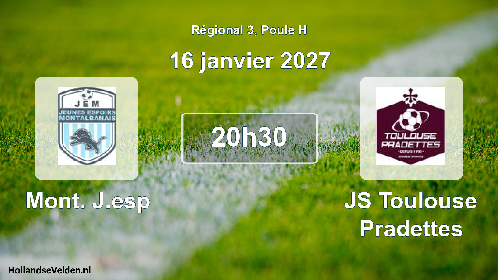 Match programmé: Mont. J.esp - JS Toulouse Pradettes (16 janvier 2027)