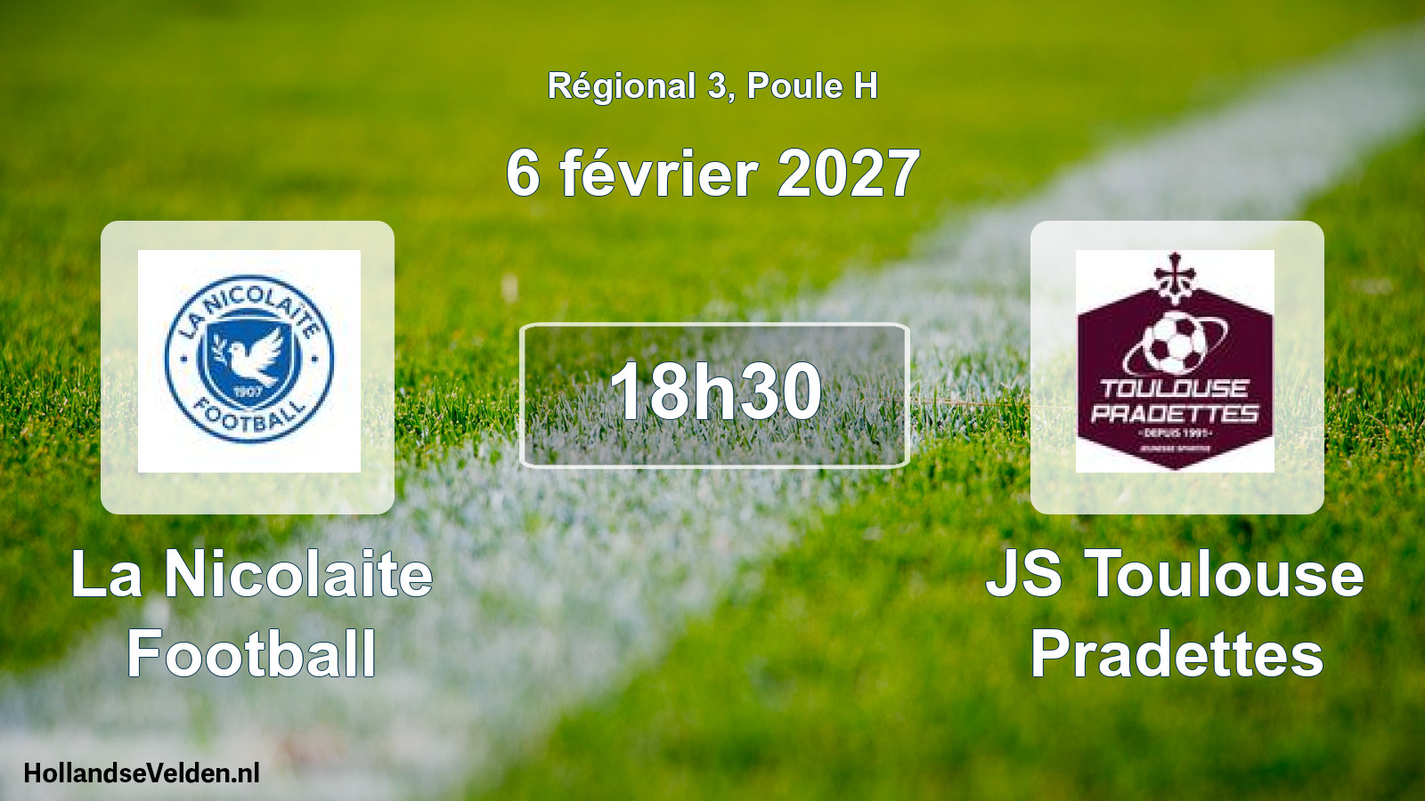 Match programmé: La Nicolaite Football - JS Toulouse Pradettes (6 février 2027)