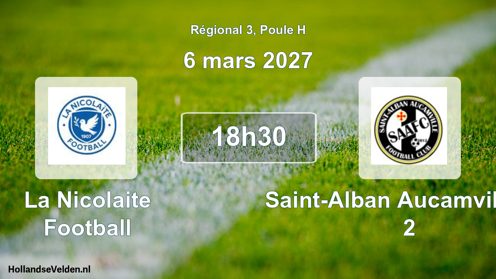 Match programmé: La Nicolaite Football - Saint-Alban Aucamville FC 2 (6 mars 2027)