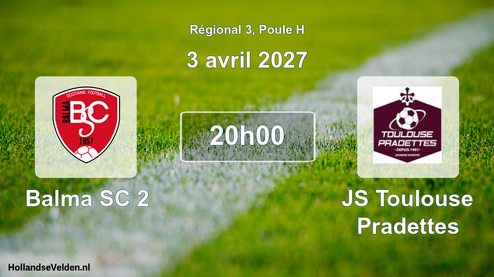 Geplande wedstrijd: Balma SC 2 - JS Toulouse Pradettes (3 april 2027)