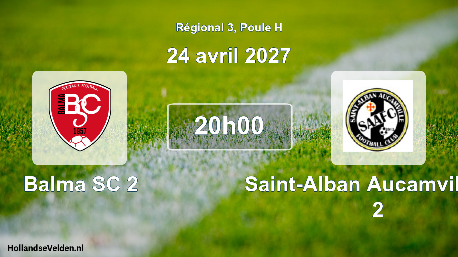 Match programmé: Balma SC 2 - Saint-Alban Aucamville FC 2 (24 avril 2027)