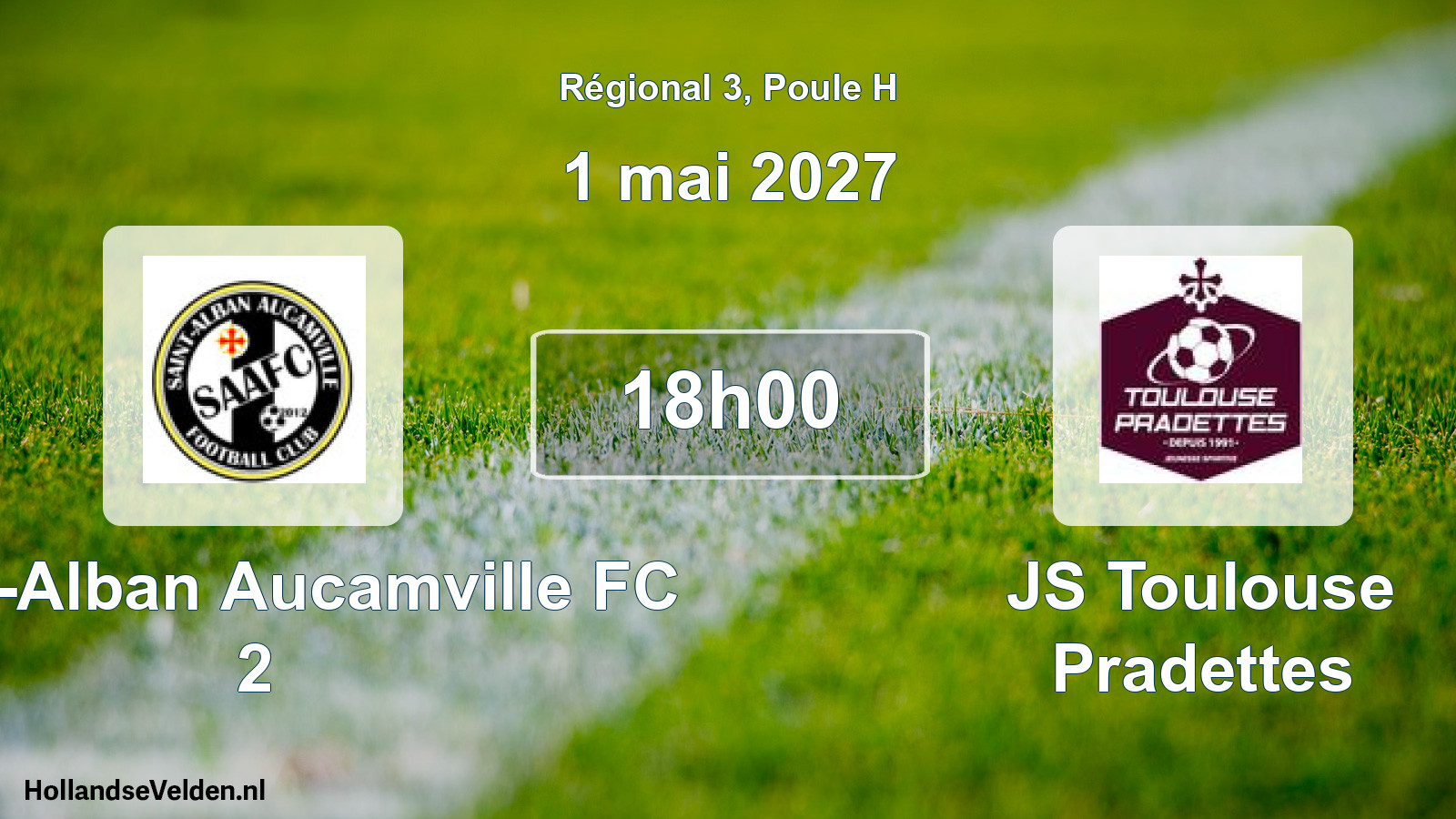 Geplande wedstrijd: Saint-Alban Aucamville FC 2 - JS Toulouse Pradettes (1 mei 2027)