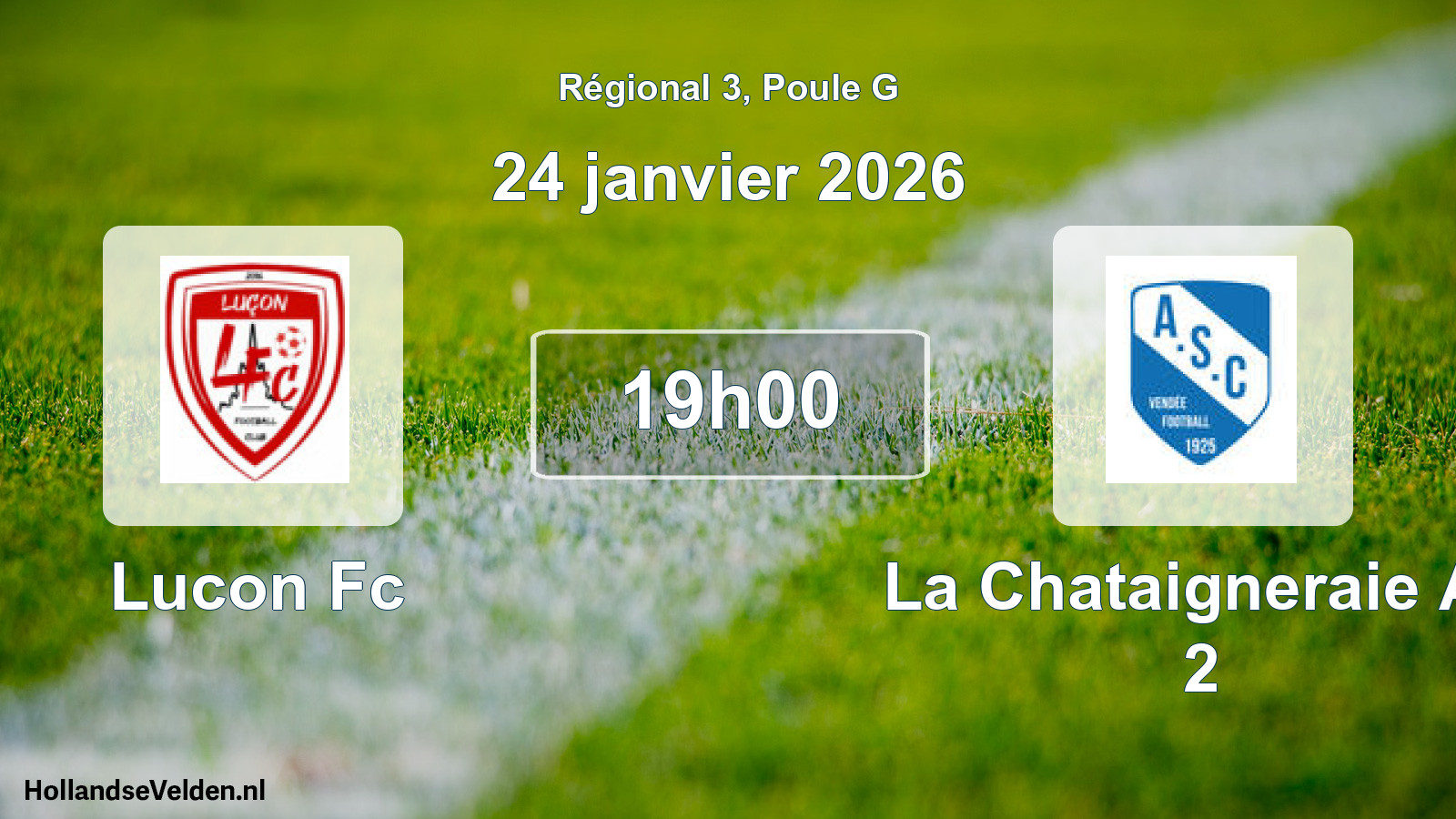 Geplande wedstrijd: Lucon Fc - La Chataigneraie As 2 (24 janvier 2026)