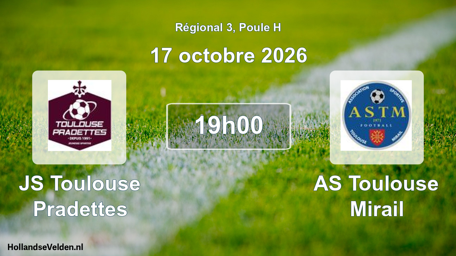 Match programmé: JS Toulouse Pradettes - AS Toulouse Mirail (17 octobre 2026)