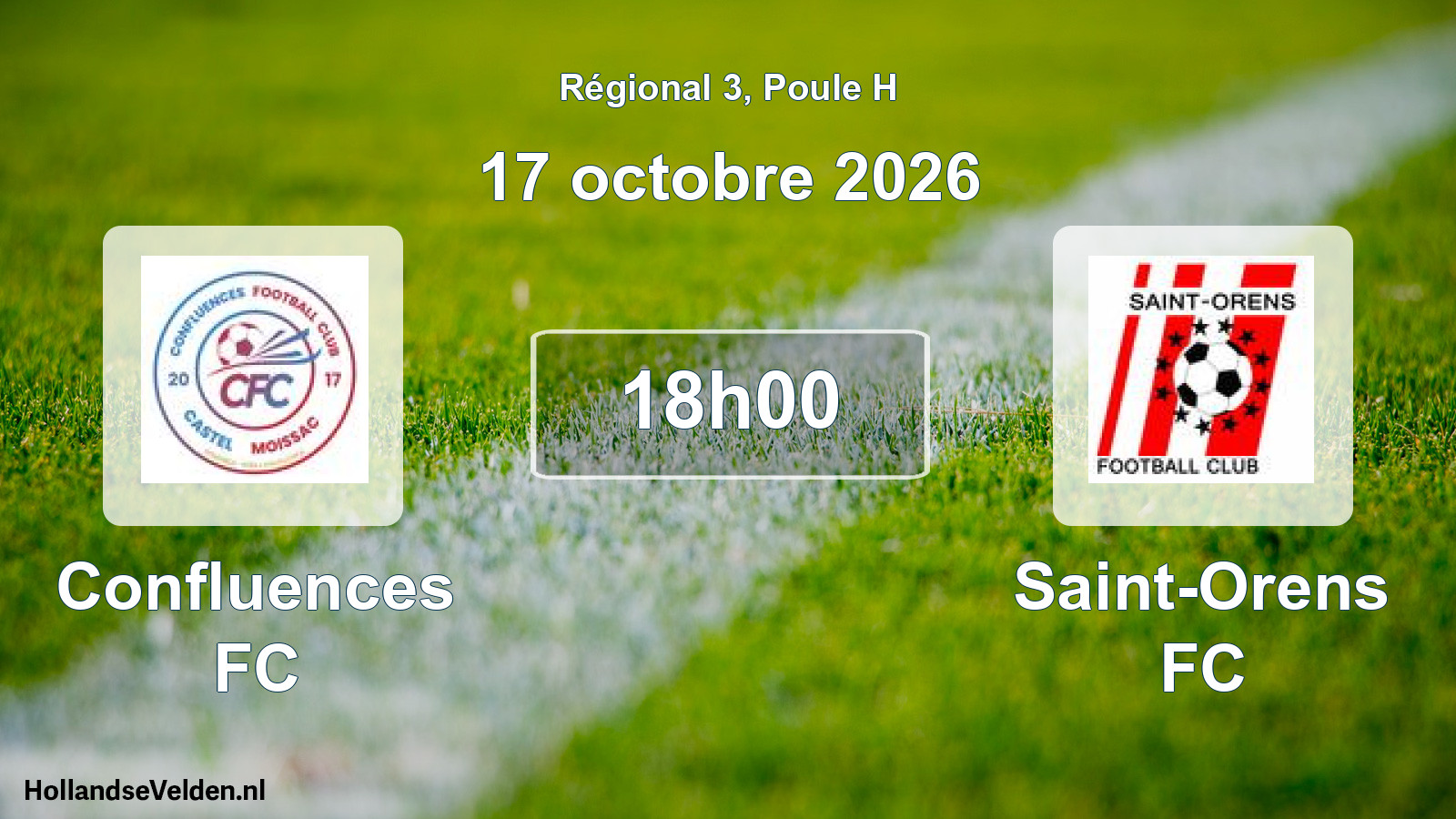 Scheduled Match: Confluences FC - Saint-Orens FC (17 October 2026)