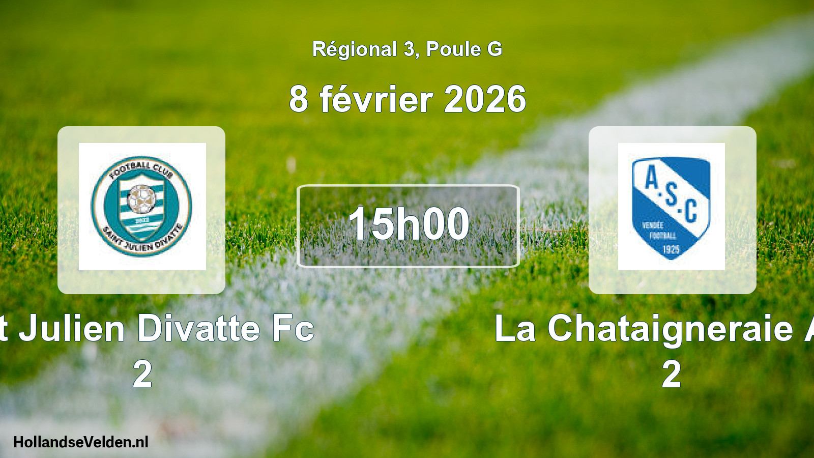 Geplande wedstrijd: St Julien Divatte Fc 2 - La Chataigneraie As 2 (8 februari 2026)