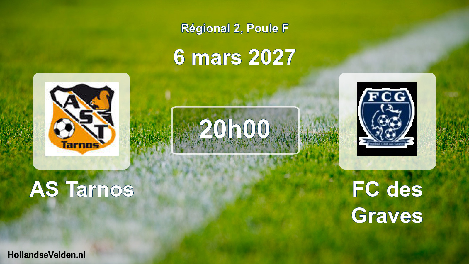 Match programmé: AS Tarnos - FC des Graves (6 mars 2027)