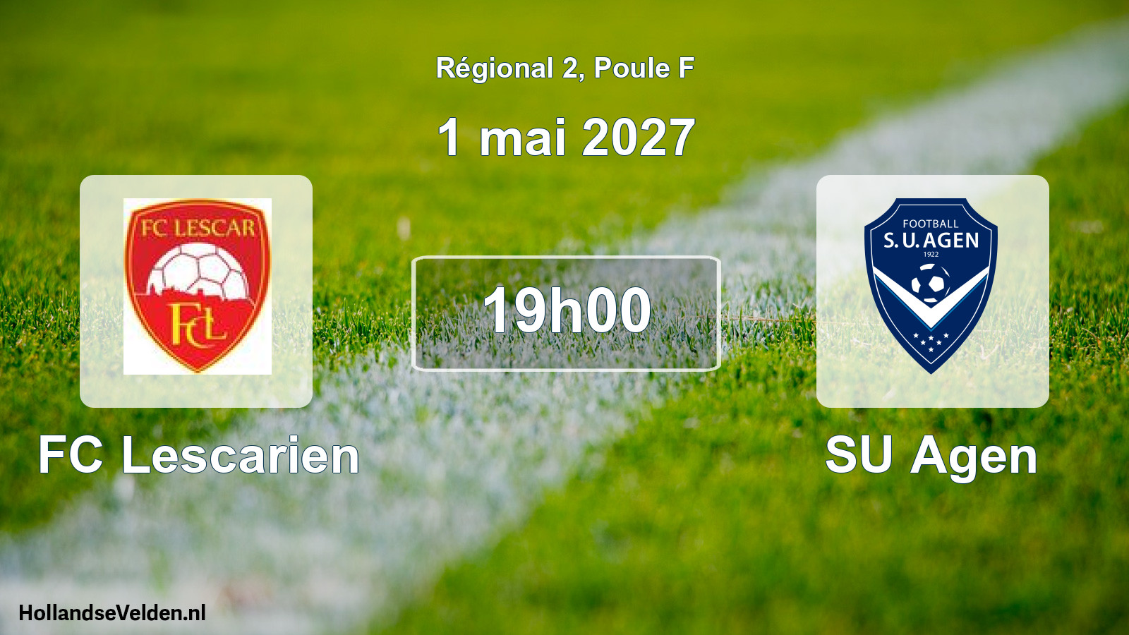 Match programmé: FC Lescarien - SU Agen (1 mai 2027)