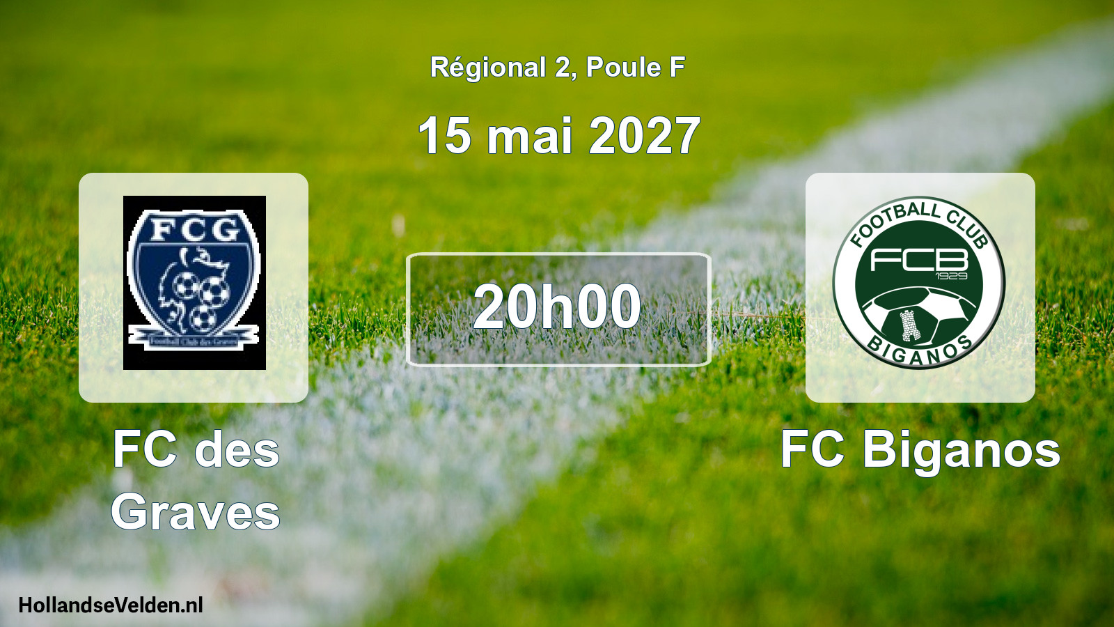 Match programmé: FC des Graves - FC Biganos (15 mai 2027)