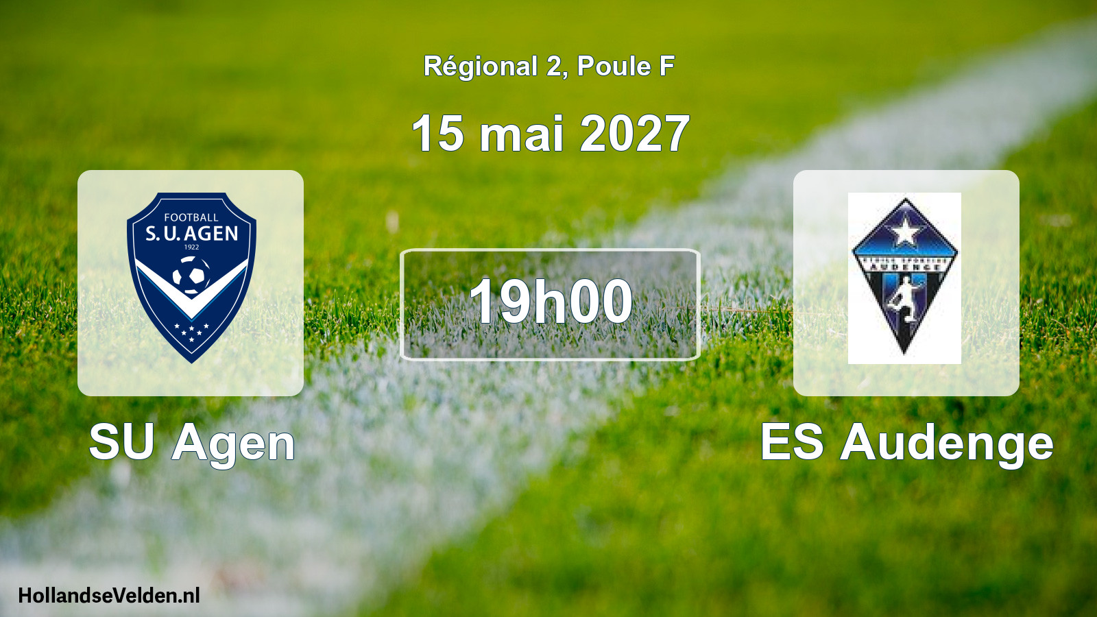 Match programmé: SU Agen - ES Audenge (15 mai 2027)