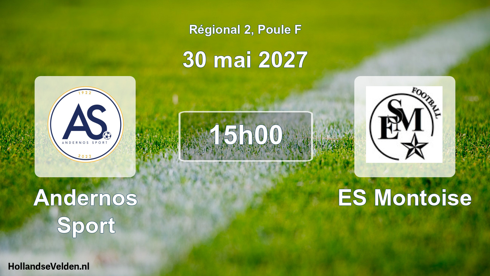 Match programmé: Andernos Sport - ES Montoise (30 mai 2027)