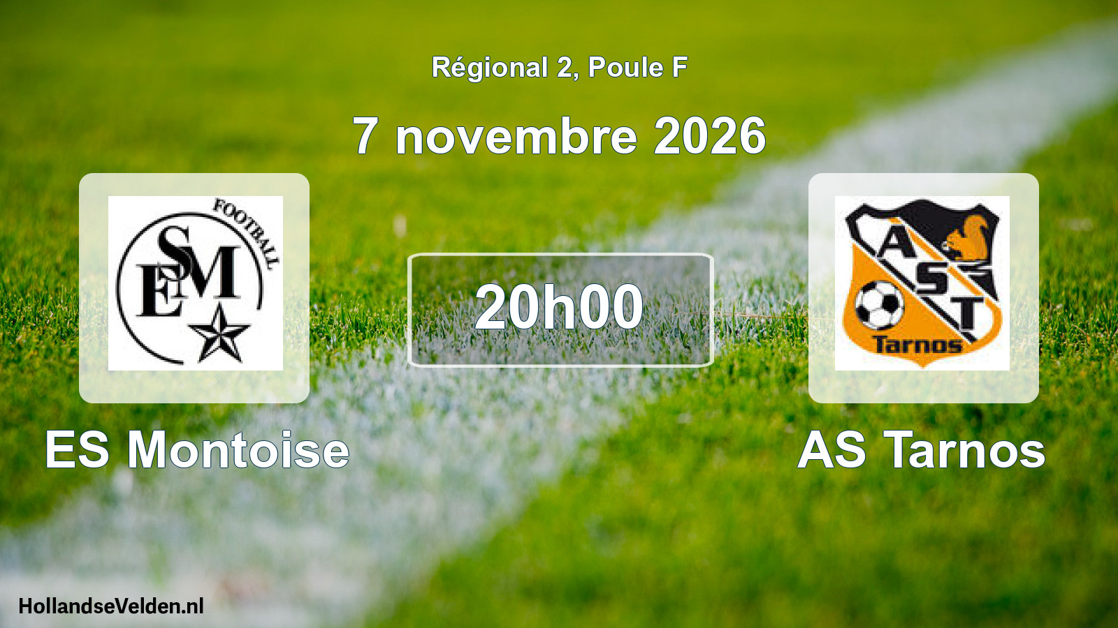 Match programmé: ES Montoise - AS Tarnos (7 novembre 2026)
