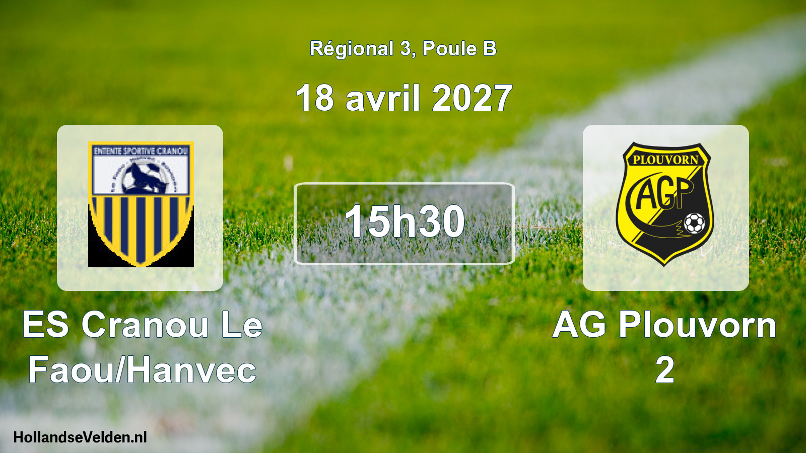 Scheduled Match: ES Cranou Le Faou/Hanvec - AG Plouvorn 2 (18 April 2027)