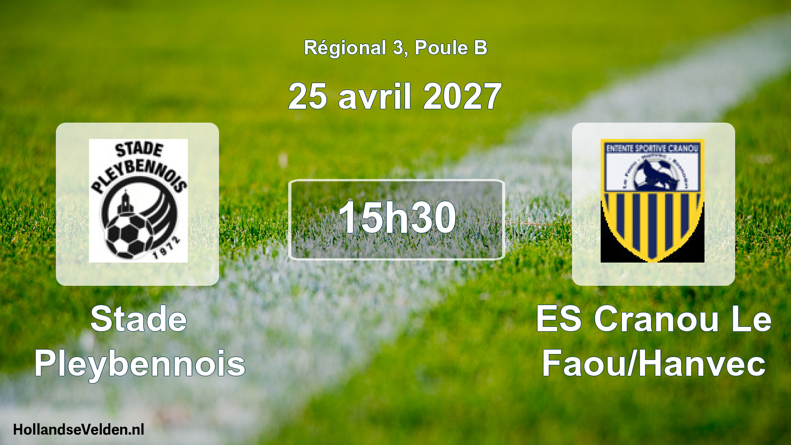 Scheduled Match: Stade Pleybennois - ES Cranou Le Faou/Hanvec (25 April 2027)