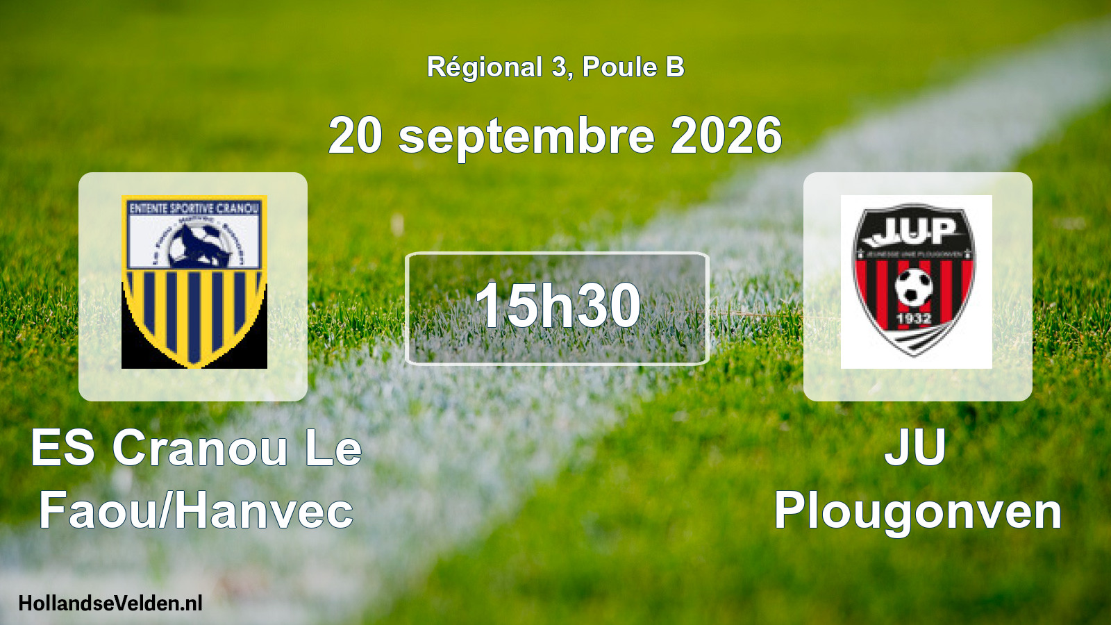 Scheduled Match: ES Cranou Le Faou/Hanvec - JU Plougonven (20 September 2026)