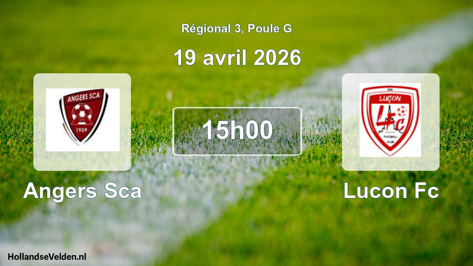Geplande wedstrijd: Angers Sca - Lucon Fc (19 april 2026)