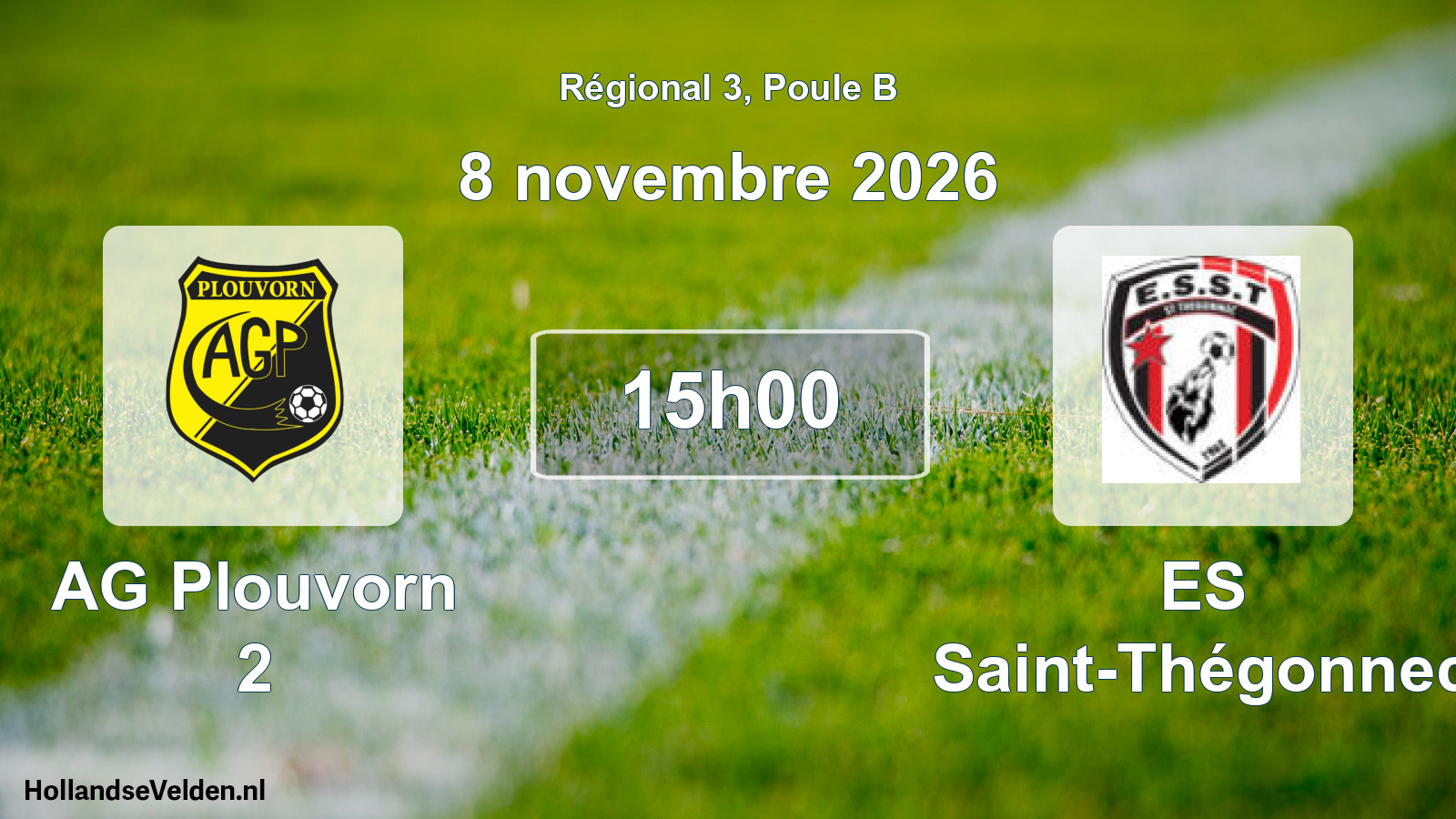 Scheduled Match: AG Plouvorn 2 - ES Saint-Thégonnec (8 November 2026)