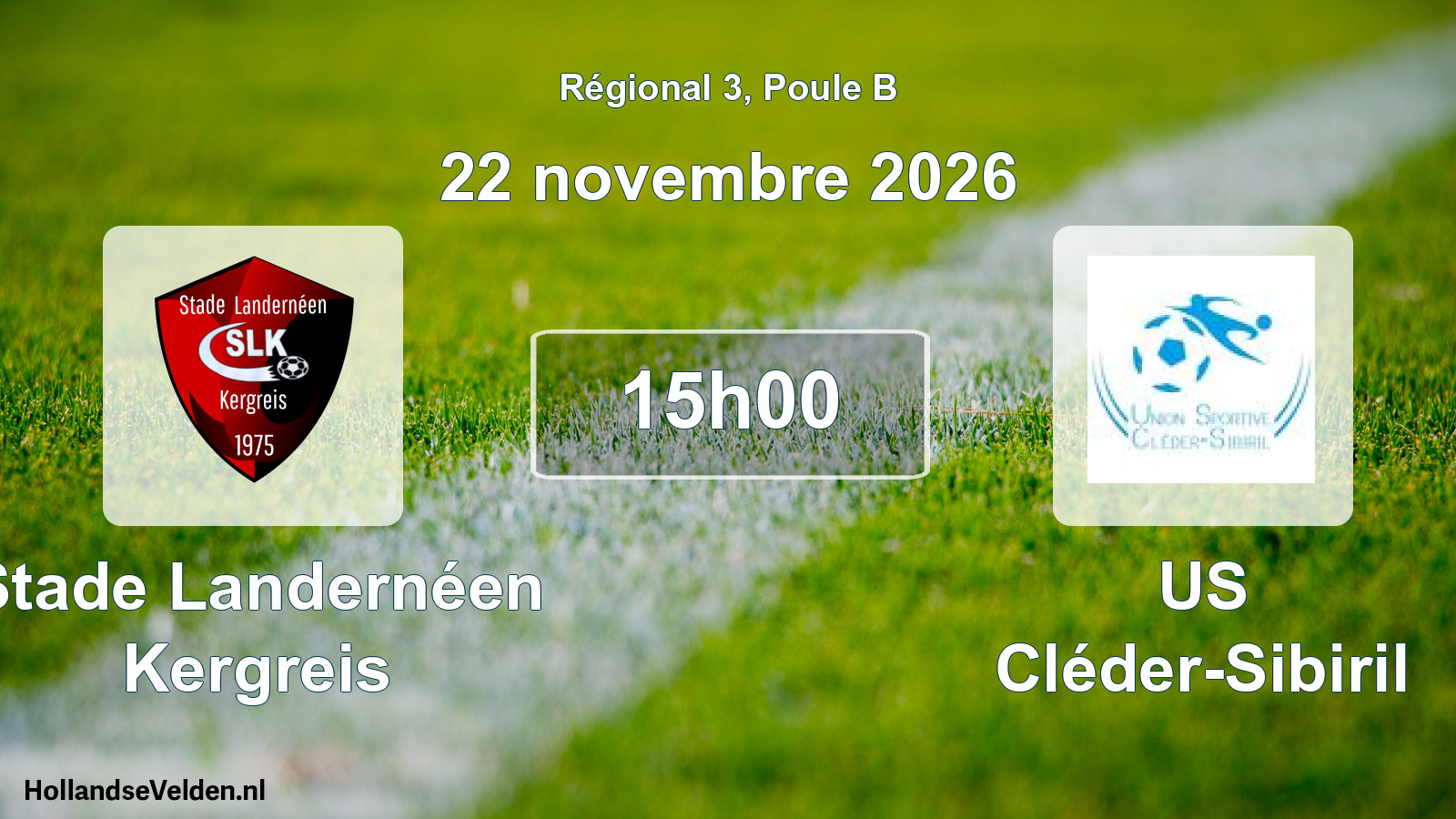 Scheduled Match: Stade Landernéen Kergreis - US Cléder-Sibiril (22 November 2026)