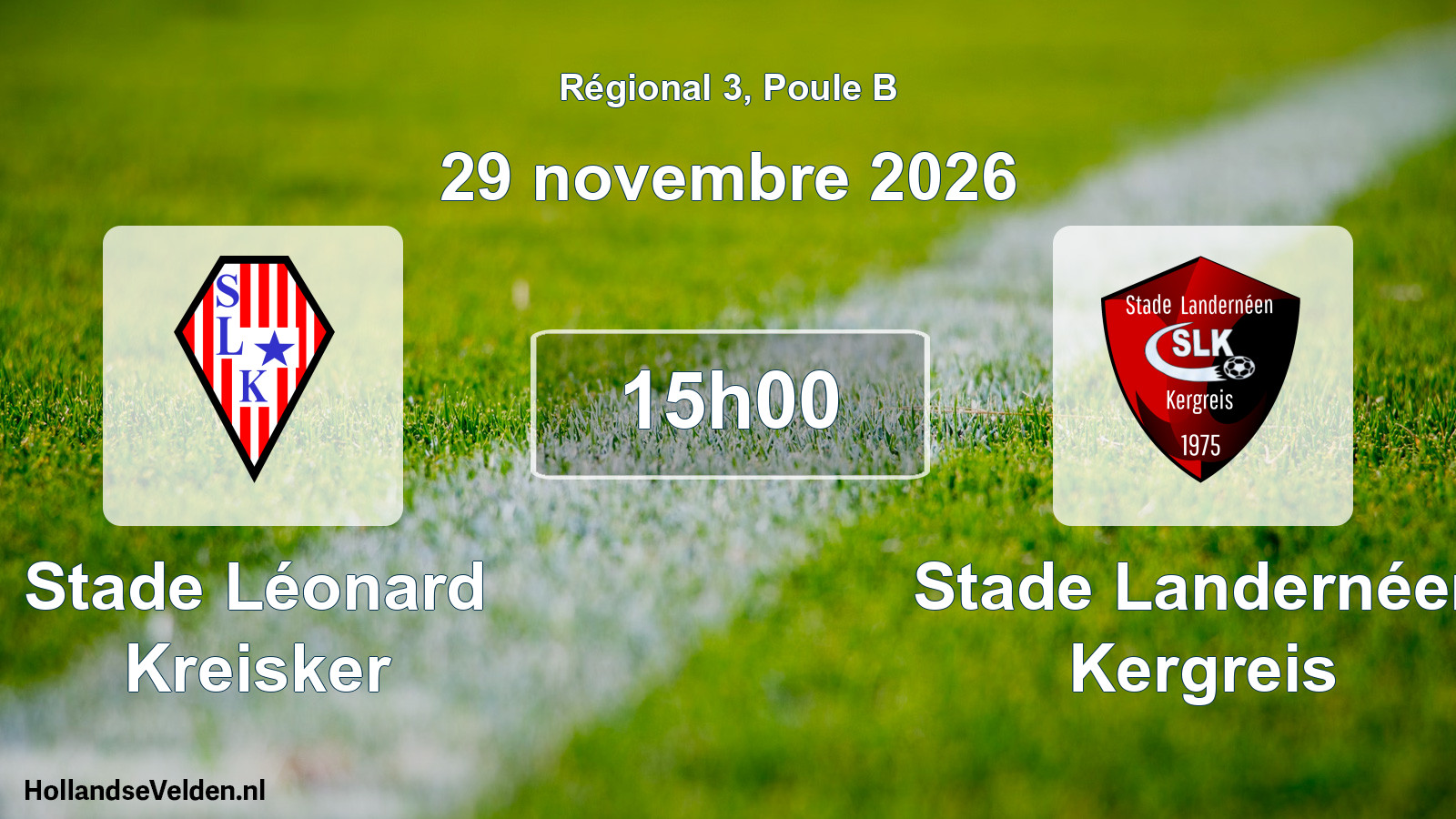Scheduled Match: Stade Léonard Kreisker - Stade Landernéen Kergreis (29 November 2026)