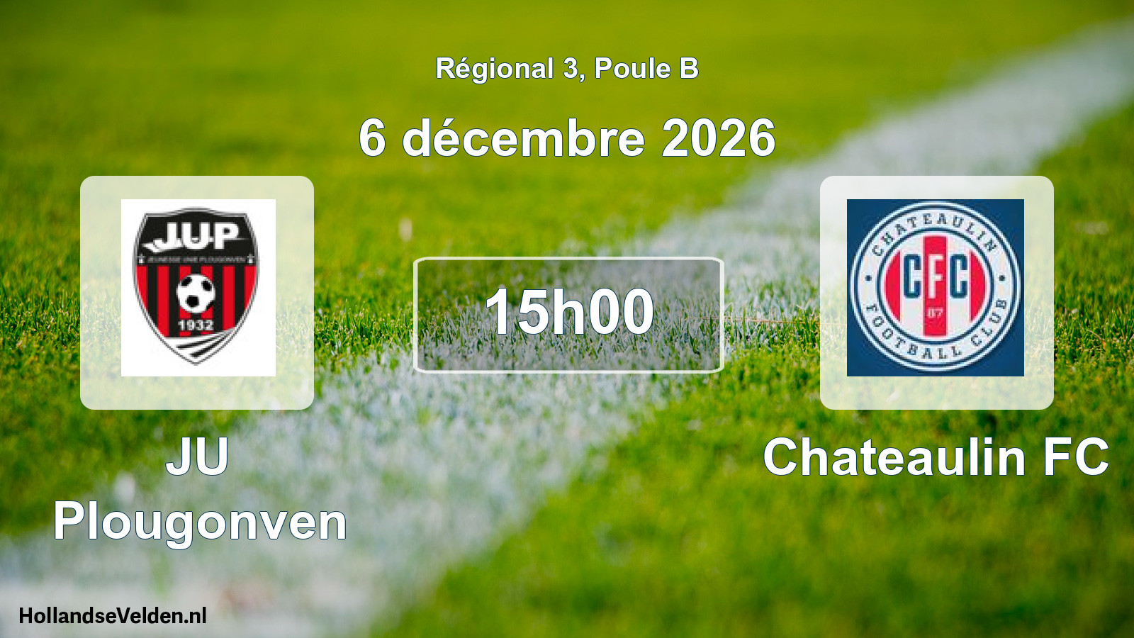Match programmé: JU Plougonven - Chateaulin FC (6 décembre 2026)