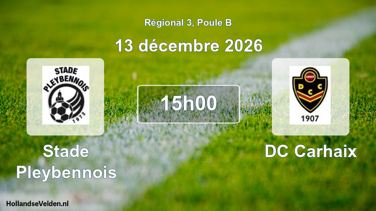 Match programmé: Stade Pleybennois - DC Carhaix (13 décembre 2026)