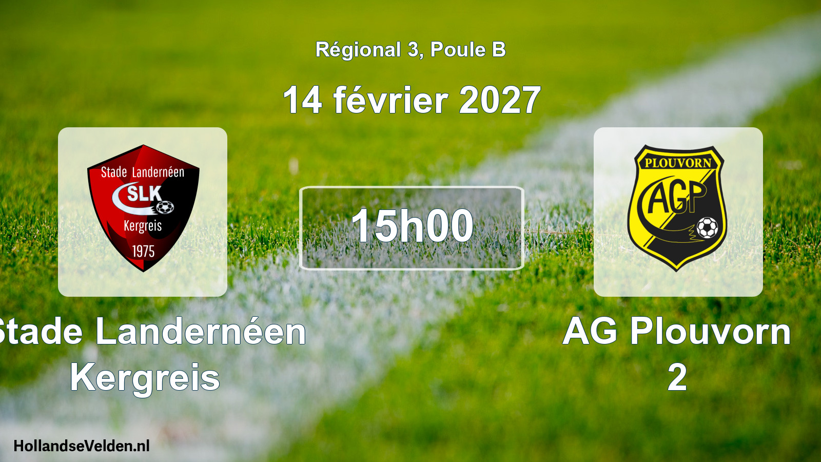 Scheduled Match: Stade Landernéen Kergreis - AG Plouvorn 2 (14 February 2027)