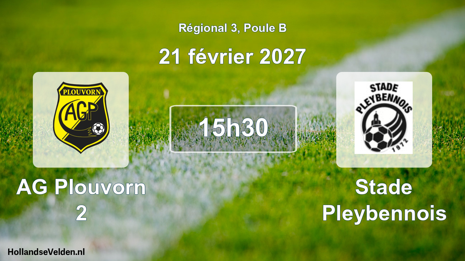 Geplande wedstrijd: AG Plouvorn 2 - Stade Pleybennois (21 februari 2027)