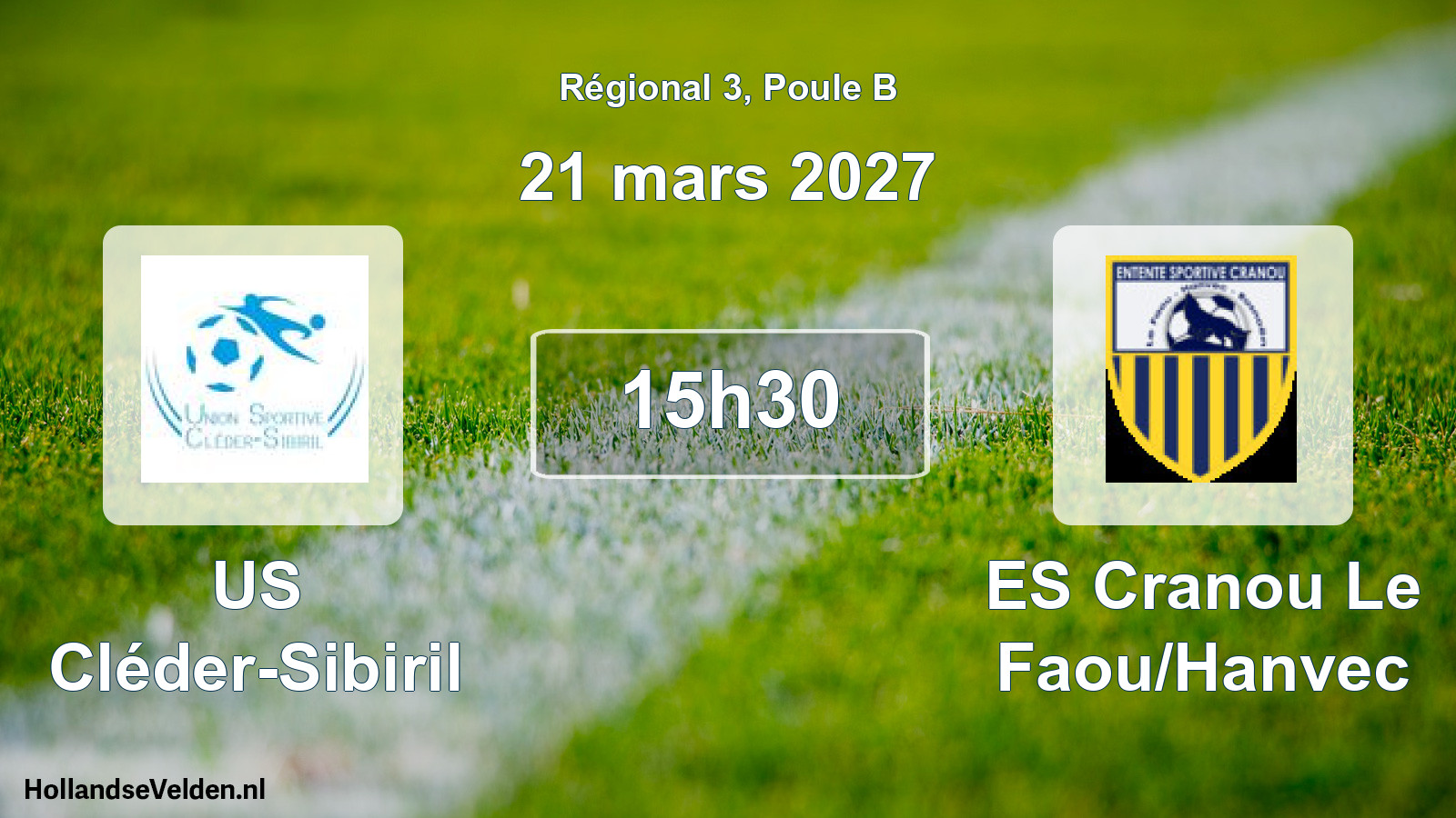 Scheduled Match: US Cléder-Sibiril - ES Cranou Le Faou/Hanvec (21 March 2027)