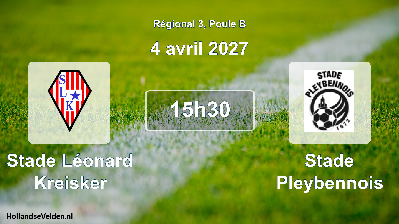 Match programmé: Stade Léonard Kreisker - Stade Pleybennois (4 avril 2027)