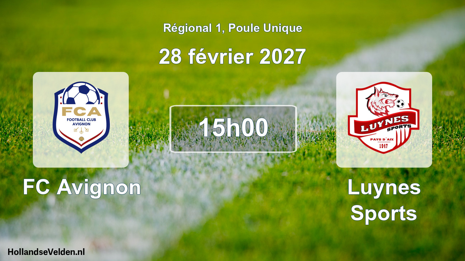 Scheduled Match: FC Avignon - Luynes Sports (28 February 2027)