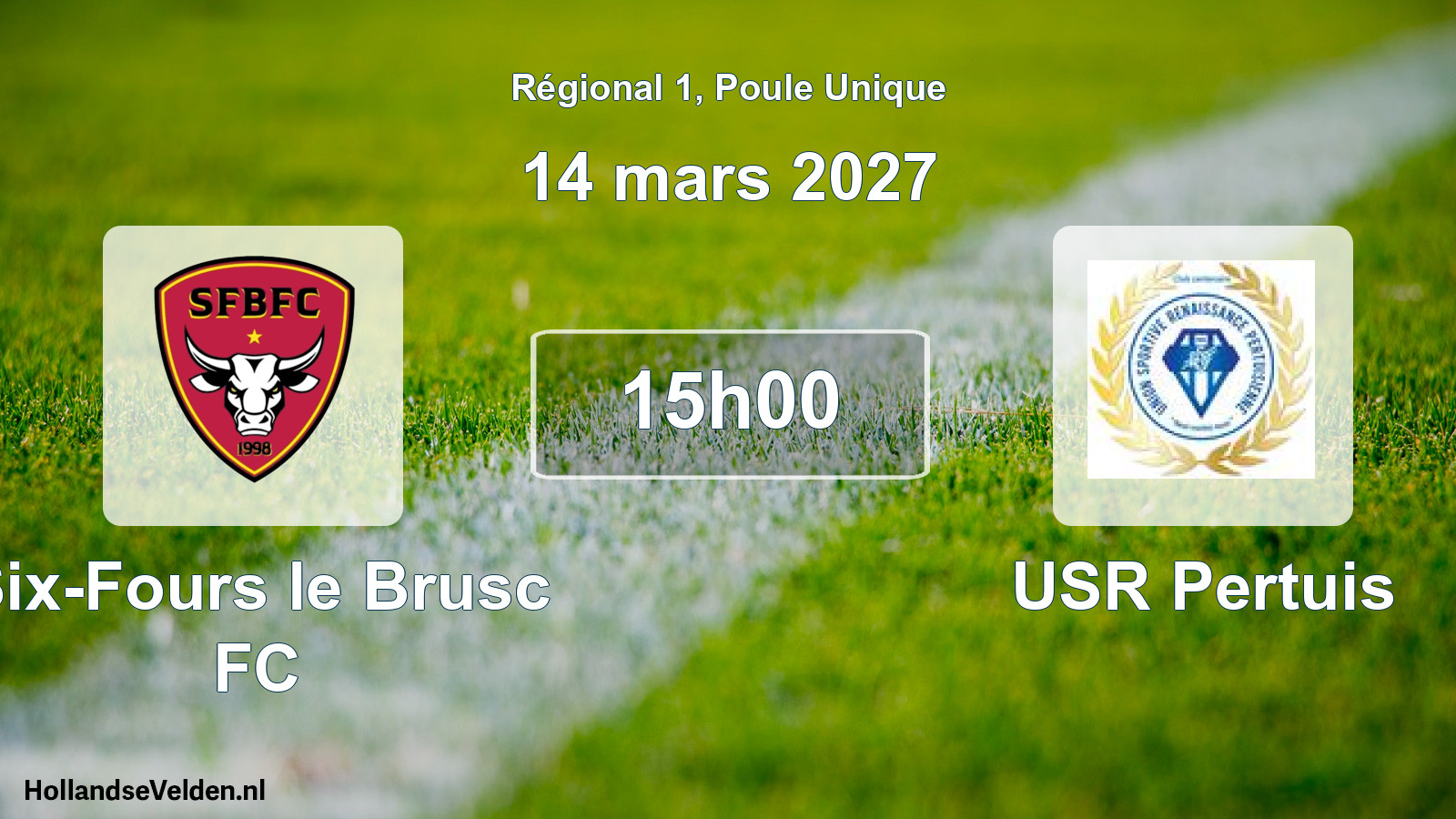 Scheduled Match: Six-Fours le Brusc FC - USR Pertuis (14 March 2027)