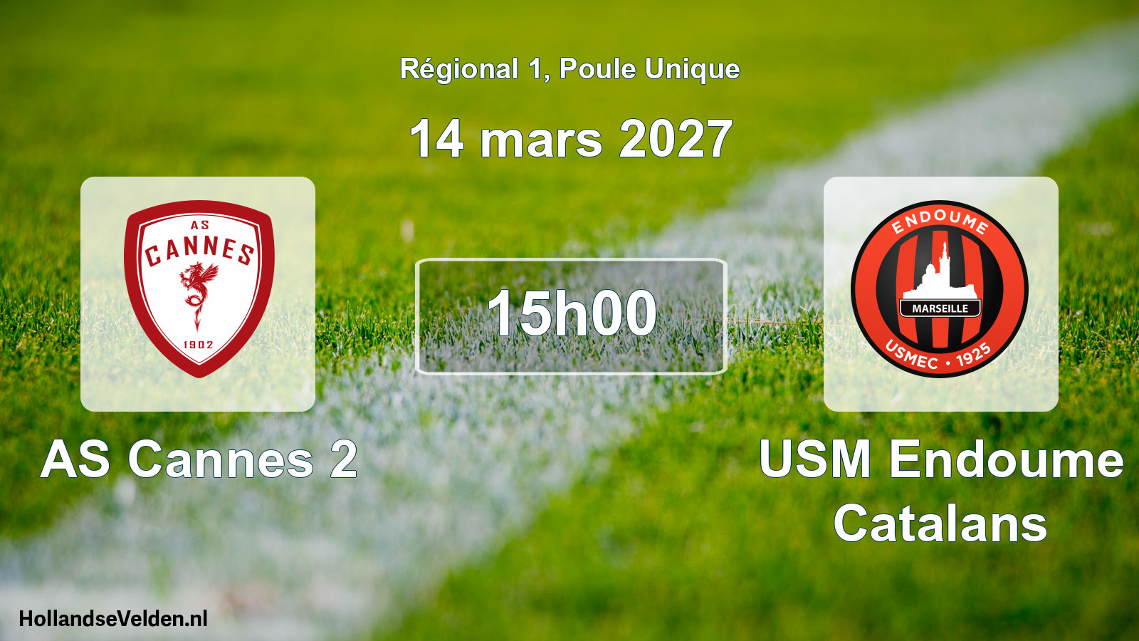 Scheduled Match: AS Cannes 2 - USM Endoume Catalans (14 March 2027)